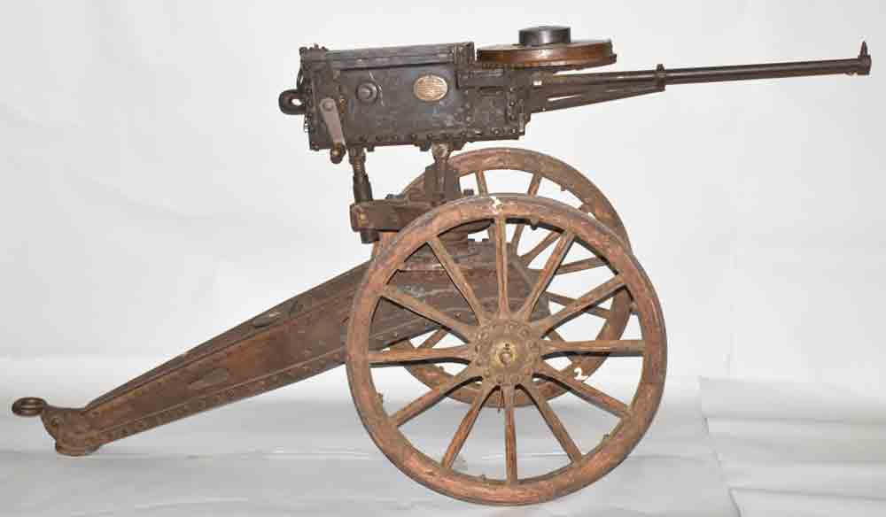 Hand-made Nepalese Bira hand-crank 577/450 field gun, one of an estimated 50 produced in 1896-1897, untouched original condition, est. $20,000-$30,000