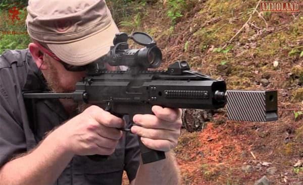 CZ Scorpion subgun with the Arion Compact Ported Suppressor : Note the lower port.