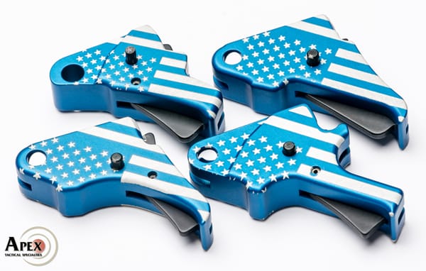 Apex Releases Blue Anodized Freedom Edition Triggers