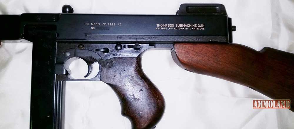 Thompson 1928 A1 Submachine Gun Carbine Left Side Markings