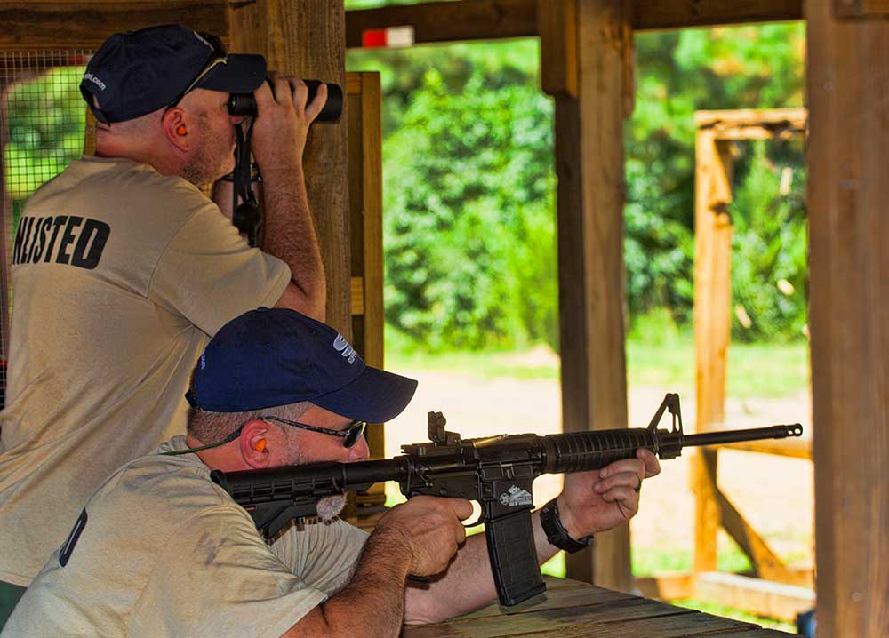 Skill levels varied considerably and more than a few off-road enthusiasts were behind an AR-15 trigger for the first time.