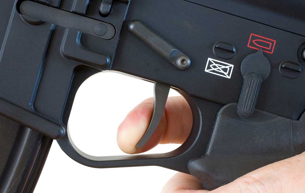 Finger on the Trigger Control Press AR Gun