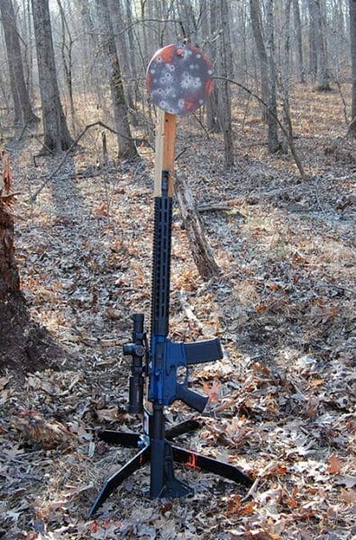 The FN 15 Competition Rifle made a meal out of this steel from CTS Targets.