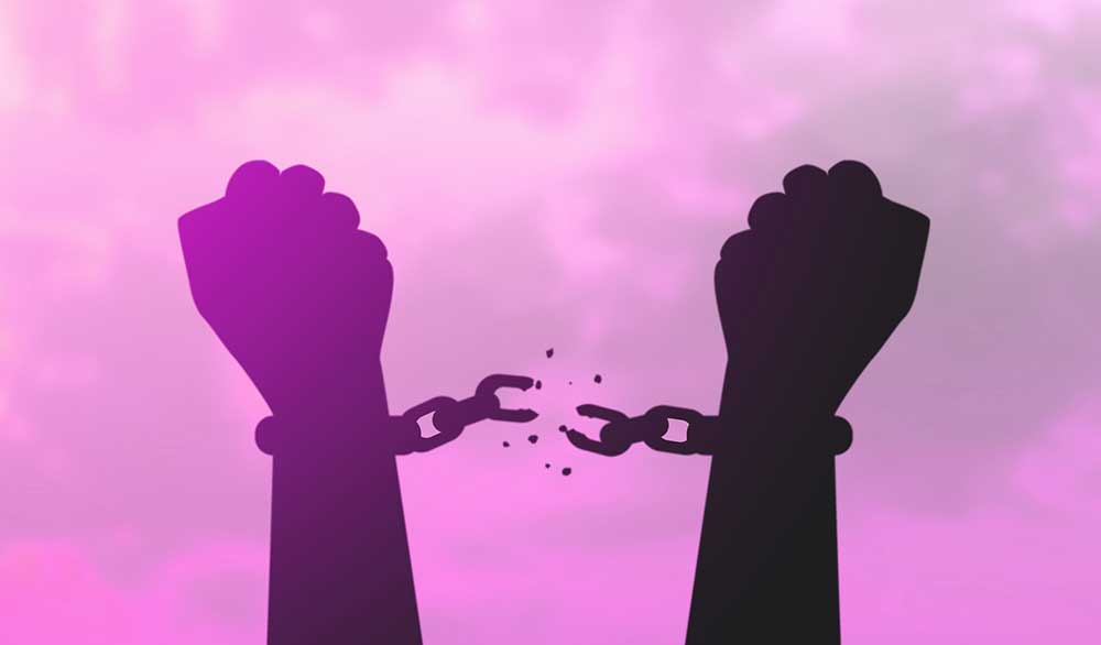 Free Will Slavery Bonds Chains Handcuff Freedom