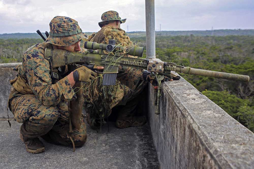 Marines train with .50 caliber sniper rifles up to 1,400 yards 