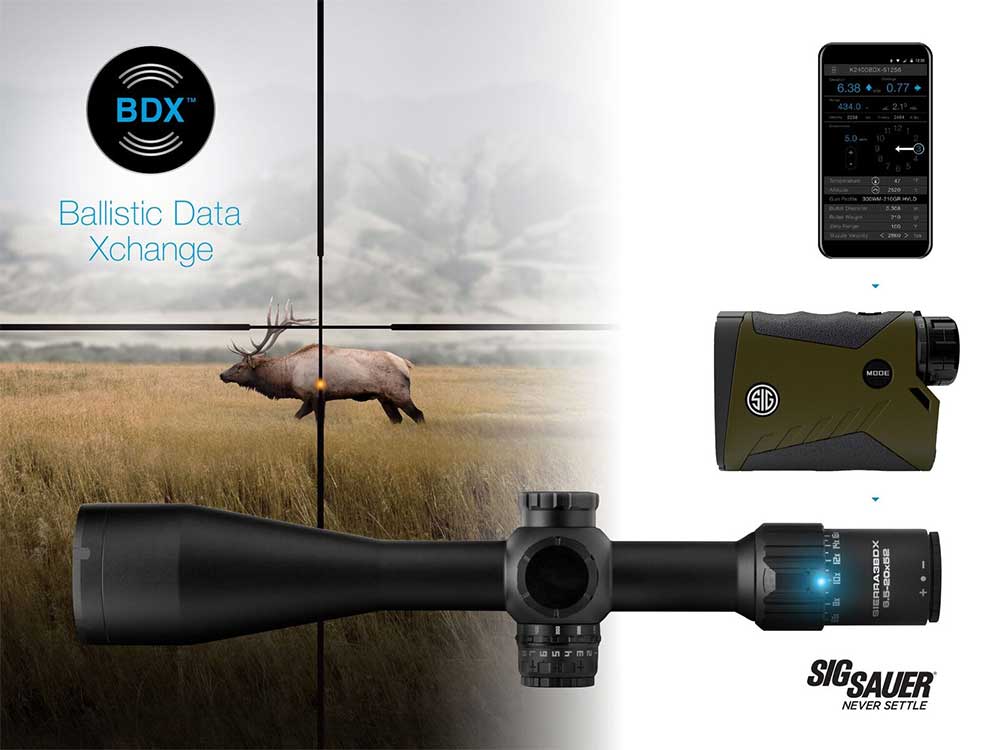 SIG SAUER Electro-Optics Ballistic Data Xchange (BDX) Rangefinders & Riflescopes