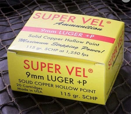 Super Vel 9mm +p 115gr SCHP Box