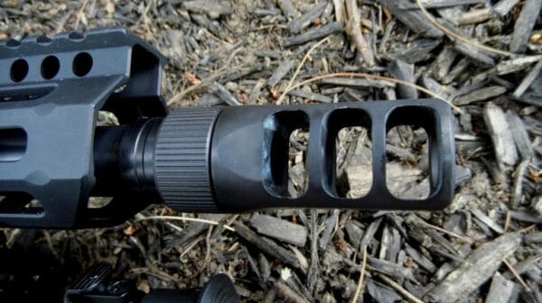 Muzzle Brake included in Brownells 450 Bushmaster 16" Barrel for Carbine Gas System set