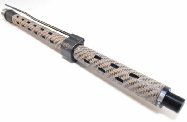 BSF 6.5 Grendel Barrel with Custom FDE Carbon Fiber Color for the Sandman Project. BSF Barrels offer Carbon Fiber Barrels in Grey, Blue, and Red