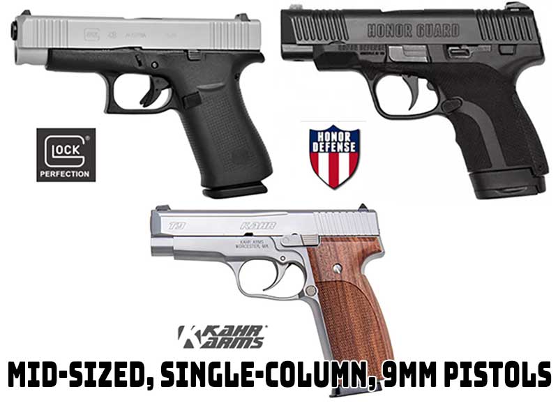 Mid-Sized, Single-Column, 9mm Pistols