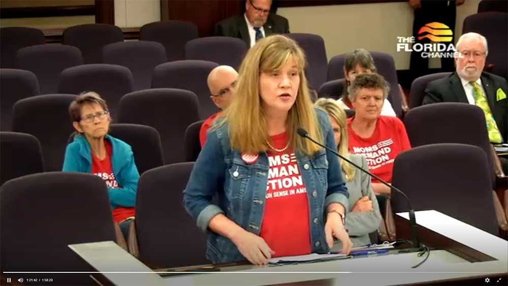 Moms Demand Action (MDA) "volunteer," Beth Dumond of Tallahassee