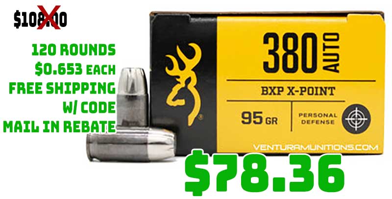 Browning BXP Personal Defense 380 Auto 95Gr X-Point Deal