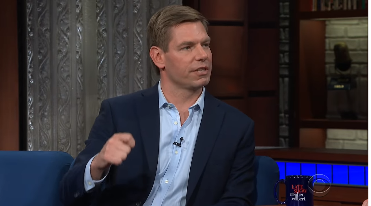 Capture - Eric Swalwell 1, YT, Late Show