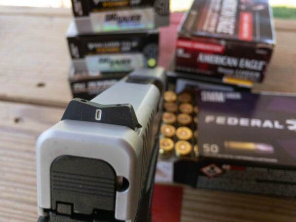 Like earlier XS Big Dot sights, the new DXT2 models use a shallow ramp in the back. The vertical bar is Tritium illuminated.