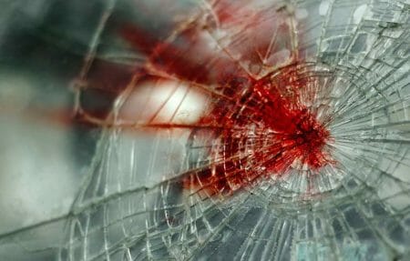 Bloody Hand Glass Window Shooting Bloody Windshield Stock-beright 90914980