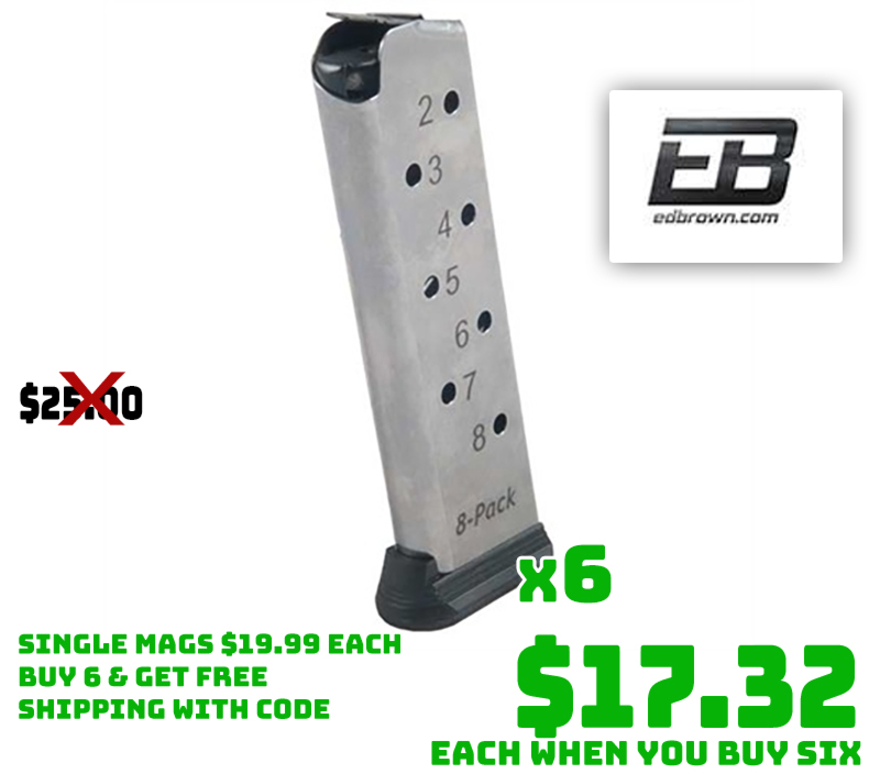 Ed Brown 1911 45ACP Stainless Steel Magazine Deal