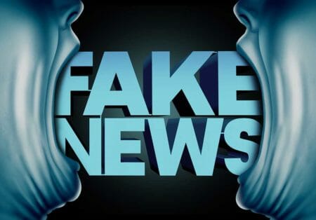 Fake News Biased Media Gun Banners iStock-807078422