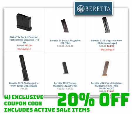 Beretta Gun Magazines 20% OFF, Including Sale Items Deal