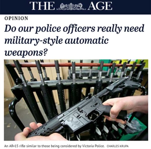 Do our police officers really need military-style automatic weapons?