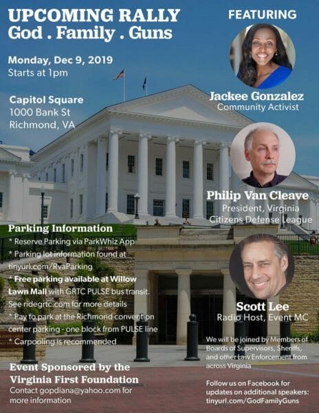 VCDL President Speaking at 2A Rally at Virginia Capitol on December 9th