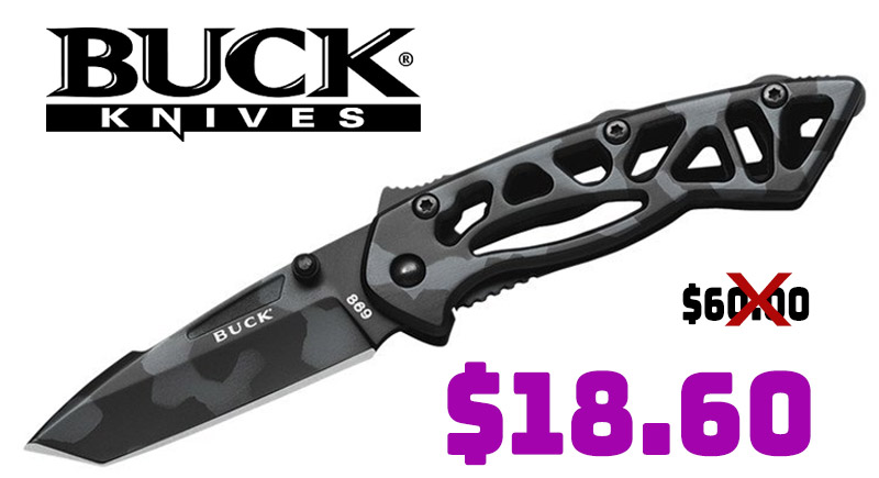 Buck 869 Bones Framelock Folding Pocket Knife Deal