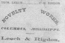 Once Leech and Rigdon left Memphis, their company dropped "Memphis" from the "Novelty Works" name.