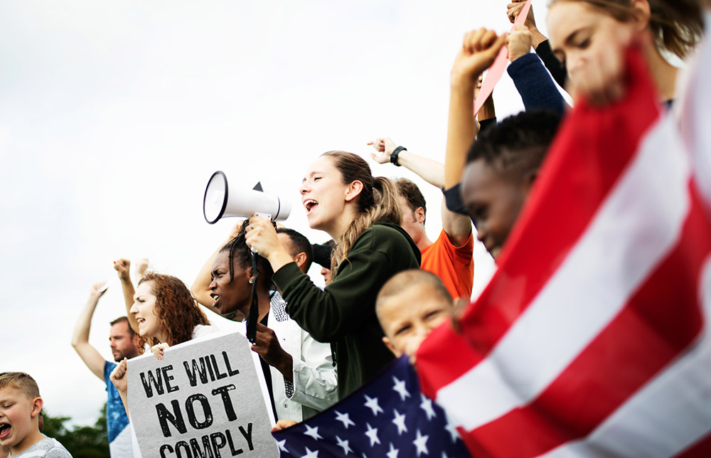 Will Not Comply Protesting Protestors iStock-Rawpixel-1125544034