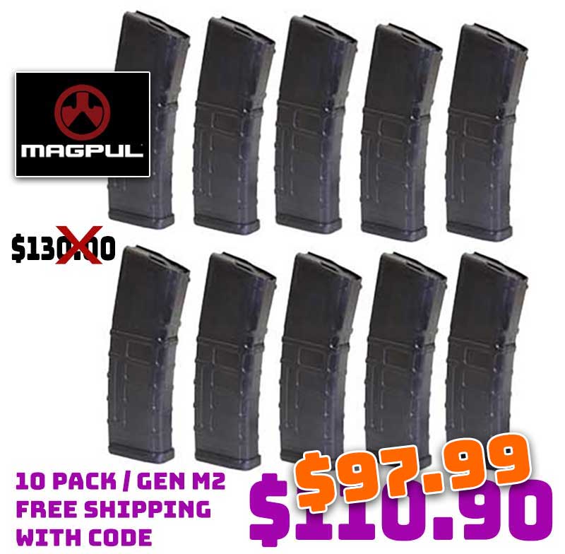 10Pack MAGPUL 30RD PMAG GEN M2 MOE Magazines 97.99 Deal