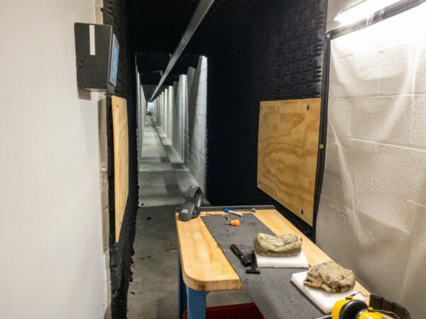 indoor rifle testing range