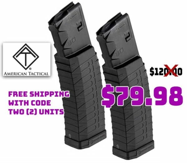 2PC American Tactical AR15 SCHMEISSER 60RD 5.56 Magazines Deal