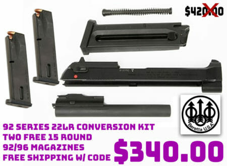 Beretta 92 Pistol 22LR Conversion Kit & Any 2 92 96 Mags Deal