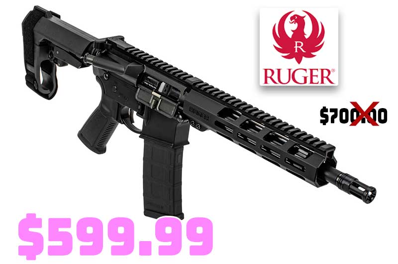 Ruger Ar 556 Pistol With Carbine Gas System 599 99