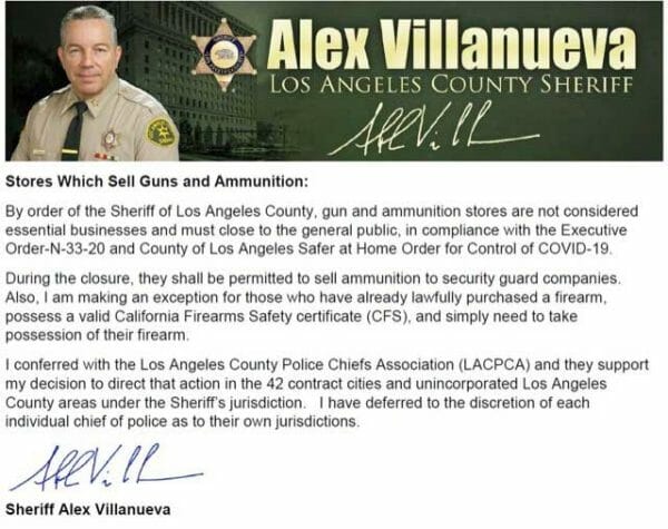 LA Sheriff Villanueva Statement