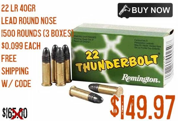 Remington .22 LR Rimfire Ammunition Thunberbolts Deal Nov2021