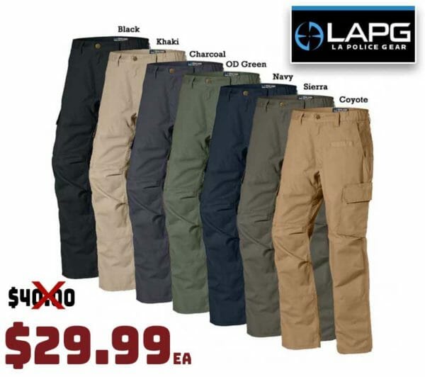 LA Police Gear Men's Urban Ops Tactical Pants just... $29.99 a pair!