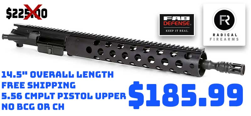 Radical Firearms 14.5" 5.56 AR15 Upper Receiver FGR Rail Deal