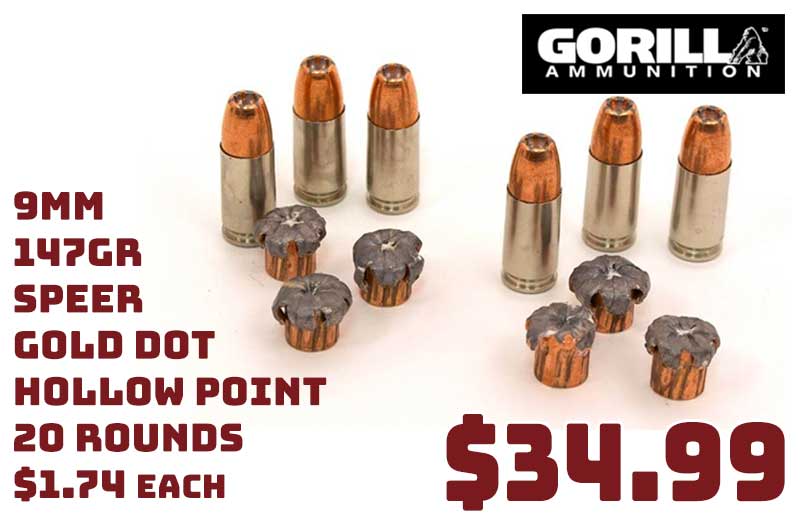 9MM 147gr, Speer Gold Dot Hollow Point Ammunition Deal