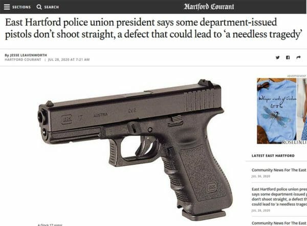 East Hartford police union president says some department-issued pistols don’t shoot straight