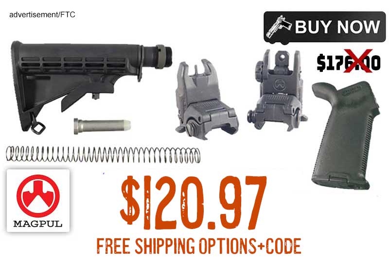 MAGPUL AR15 Rifle Builders Kit Grip Stock Sights Deal lowest price