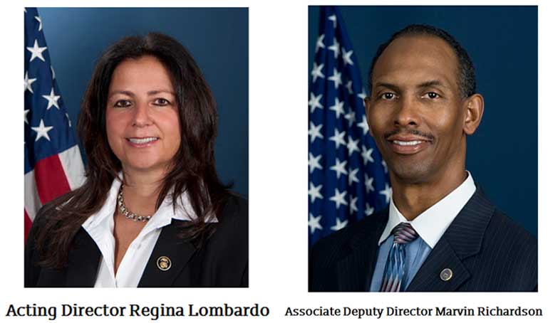 ATF Leadership 2020 Acting Director Regina Lombardo & Associate Deputy Director Marvin Richardson