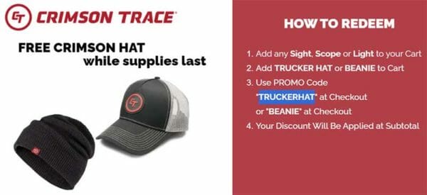 Crimson Trace Free Hat Promo