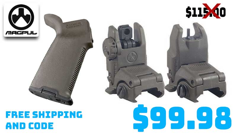 Magpul MBUS Gen2 Sight Set & Grip Package O.D. Green Deal