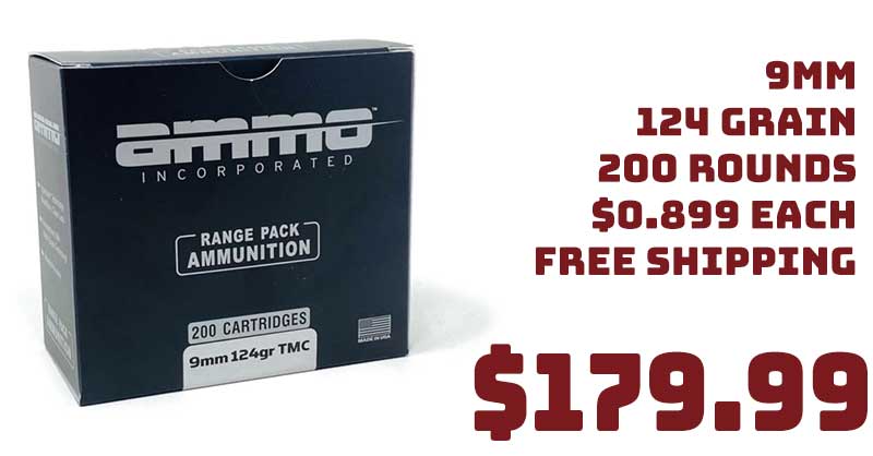 Ammo Inc. 9mm Luger 124 grain Metal Case Ammunition Deal