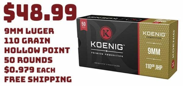 Koenig Match 9mm 110 Grain HP Ammunition Deal OP3a