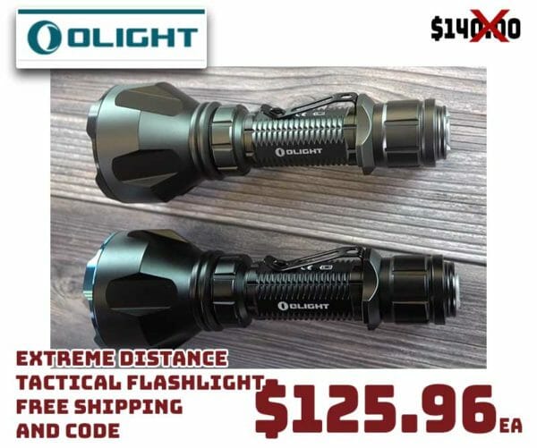 Olight Warrior X Turbo Tactical Extrm Distance Flashlight Deal