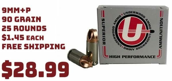 Underwood Xtreme Defender Ammo 9mm +P 90Gr Xtreme Defense Deal