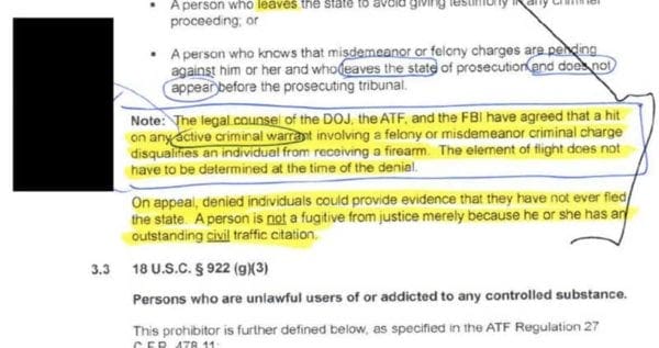 FBI FOIA Request Shows the FBI Adding Non-Prohibited Buyers to NICS Redacted Paragraph