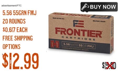 Hornady Frontier 5.56x45mm NATO, FMJ, 55 Grain Ammo Deal july2023