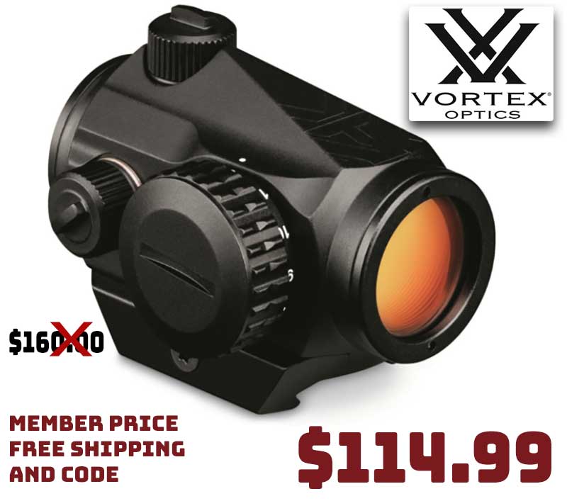 Vortex Crossfire 2 MOA Red Dot Sight Deal SGMarch2021