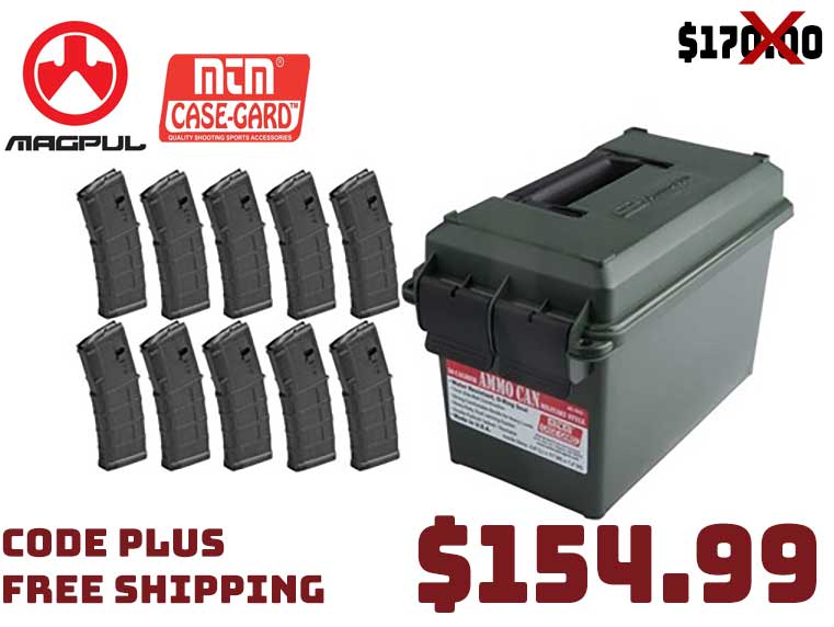 10pc Magpul AR15 30rd PMAG Gen M3 & 1pc Ammo Can Deal